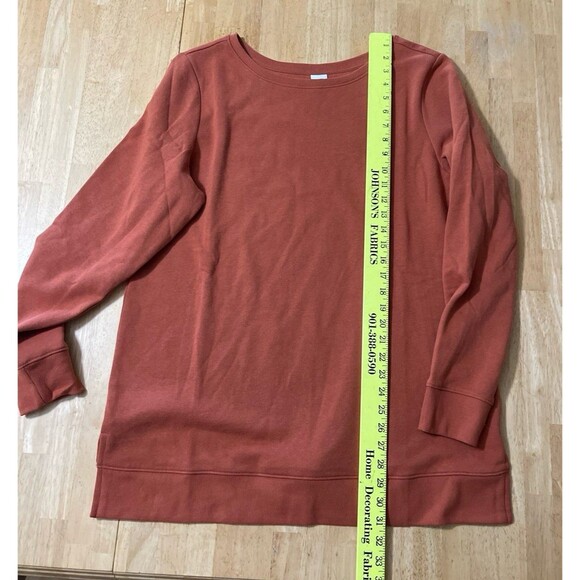 Amazon Essentials Fleece Tunic Sweatshirt Size XL Rust New With Tag - Picture 6 of 8
